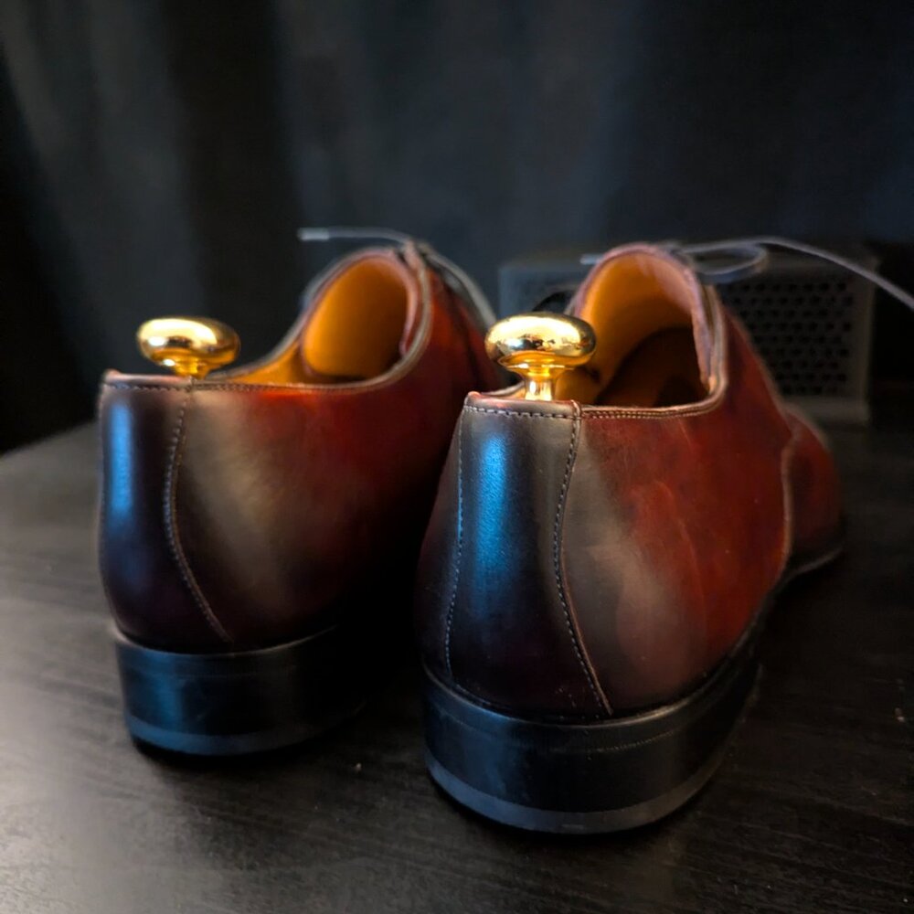 Finsbury Collection Vendome Men's Brown Leather Cap toe Oxfords EU 45.5 US 11.5 - Picture 6 of 14